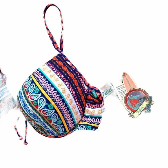 Piha Womens Bikini Swim Top Paisley 34C/D New - Picture 4 of 8